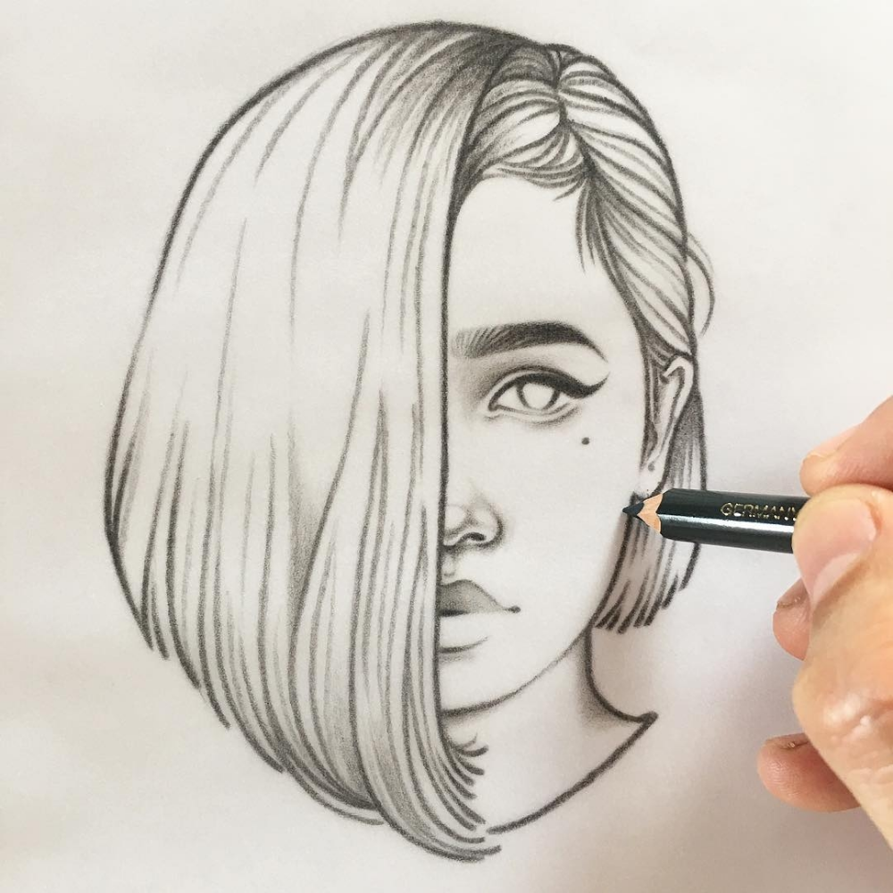 Simple Pencil Art Drawing