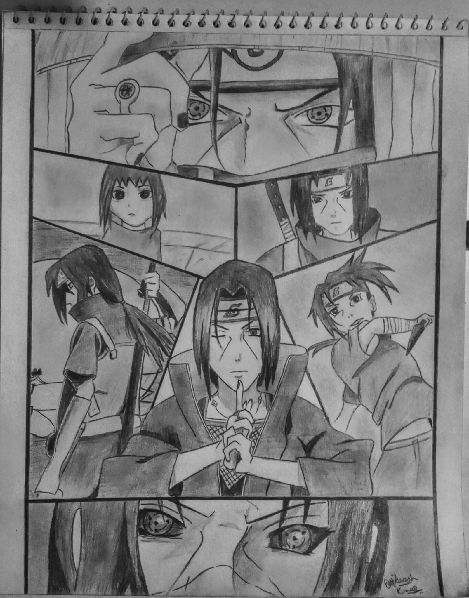 Easy Draw Itachi Uchiha. Many hours of hardwork! Any type of advice